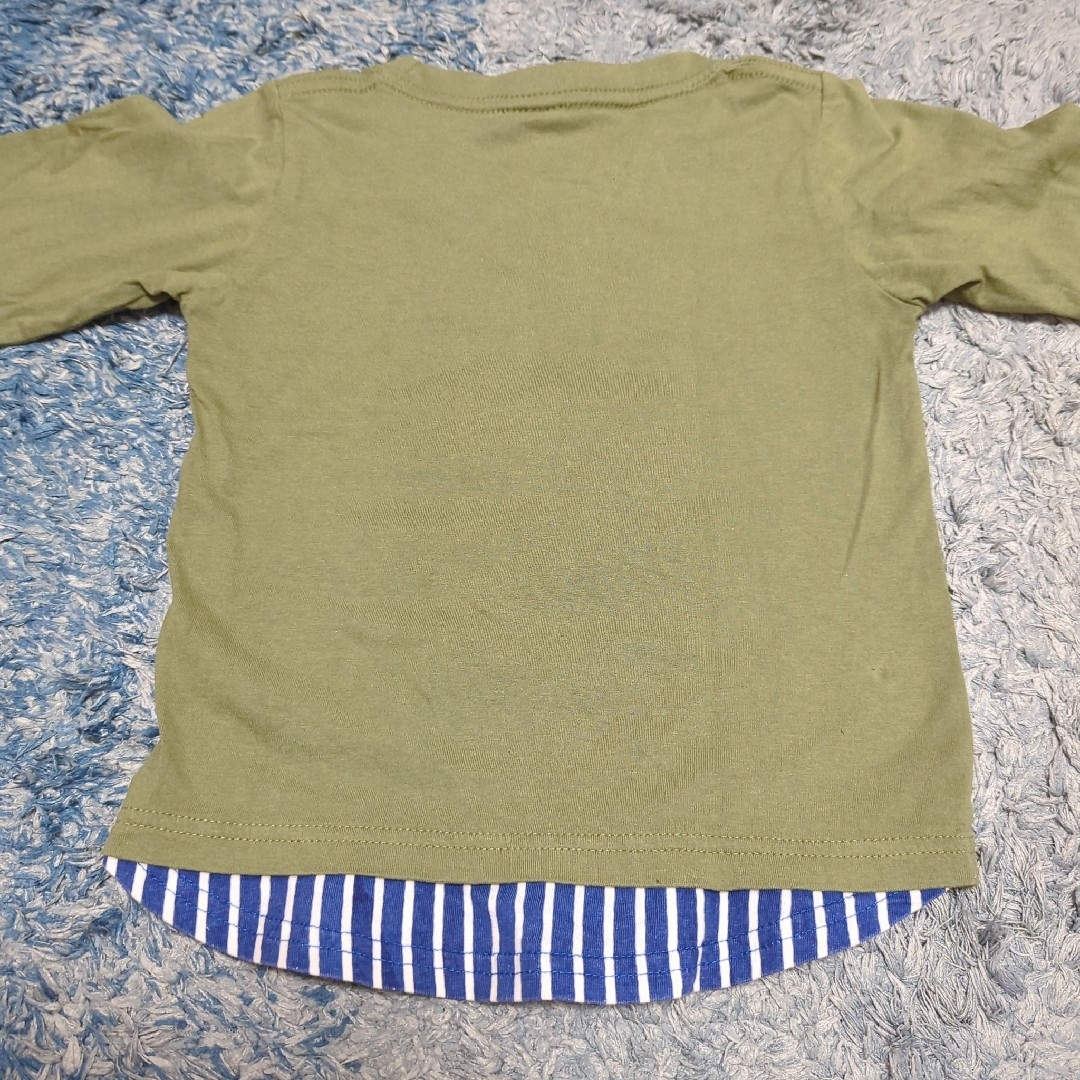 重ね着風　恐竜Tシャツ　110cm キッズ/ベビー/マタニティのキッズ服男の子用(90cm~)(Tシャツ/カットソー)の商品写真