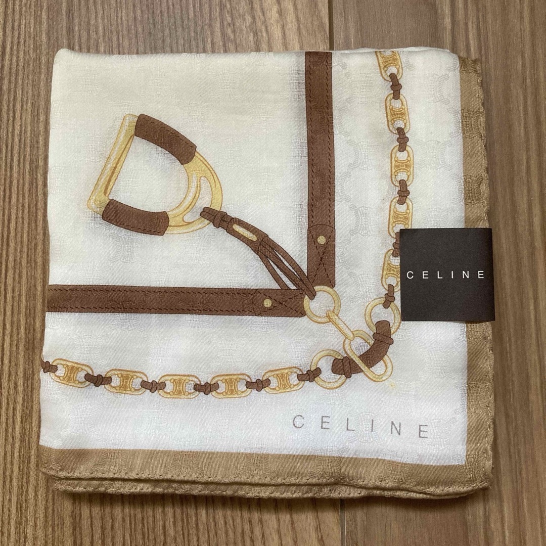 celine(セリーヌ)のCELINE セリーヌ スカーフ ハンカチ 大判ハンカチ レディースのファッション小物(ハンカチ)の商品写真