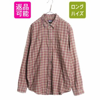 patagonia - 16年製 パタゴニア ロングスリーブ オーガニック ピマ コットン シャツ メンズ L / PATGONIA 長袖シャツ チェック アウトドア マルチカラー