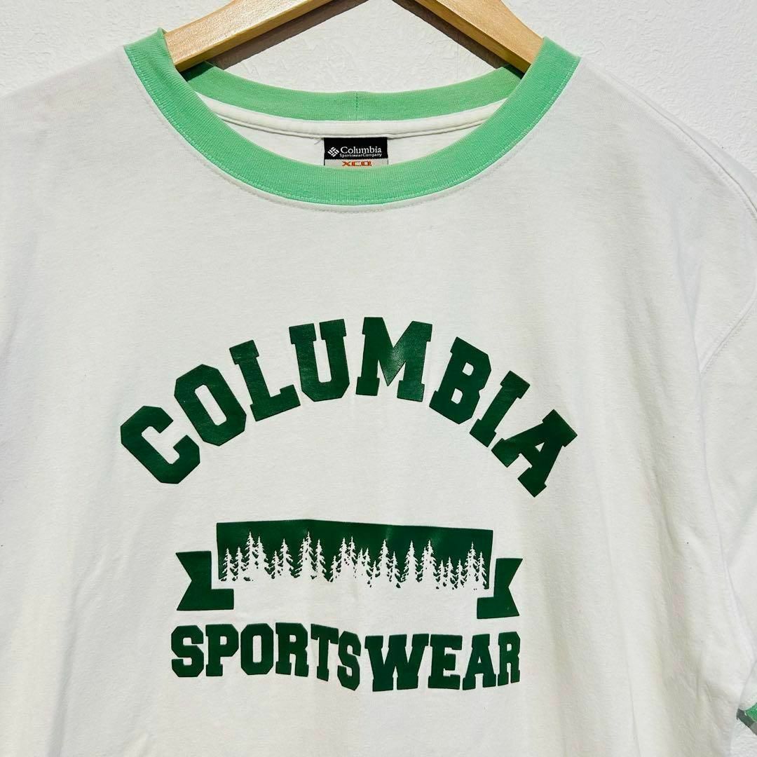 Columbia(コロンビア)のCOLUMBIA コロンビア　Tシャツ　メンズ　ロゴ　Lサイズ　白 メンズのトップス(Tシャツ/カットソー(半袖/袖なし))の商品写真