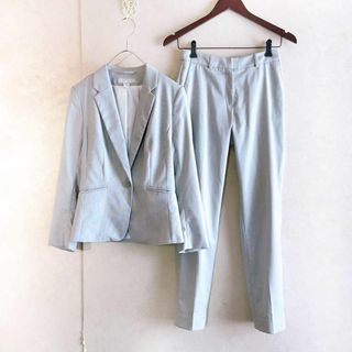 美品✨H&M スーツ　ノーカラー　1B セットアップ　パンツ　灰色　S〜XXS