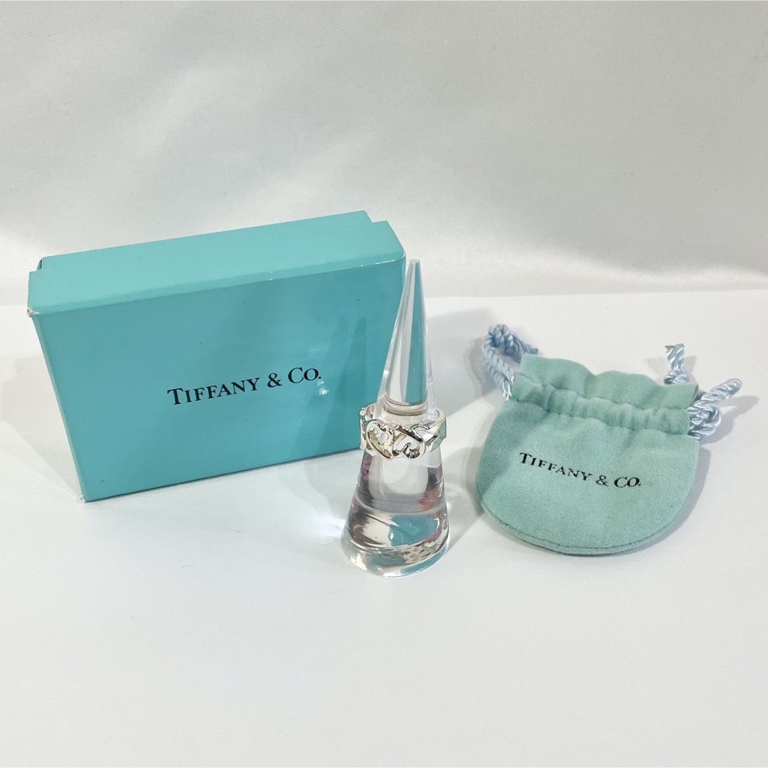 Tiffany & Co.(ティファニー)の美品 正規品 箱付 ティファニー 指輪 トリプルラビングハート シルバー 10号 レディースのアクセサリー(リング(指輪))の商品写真