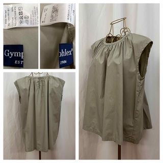 ジムフレックス(GYMPHLEX)のGymphlex  ノーカラー ノースリーブ ワイド  ブラウス   サイズ14(シャツ/ブラウス(半袖/袖なし))