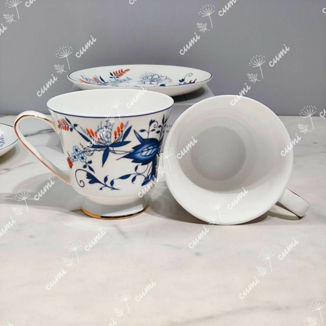 MEISSEN(マイセン)の新品 マイセン ブルーオニオン ティー／コーヒー兼用カップ＆ソーサー　マグカップ インテリア/住まい/日用品のキッチン/食器(グラス/カップ)の商品写真