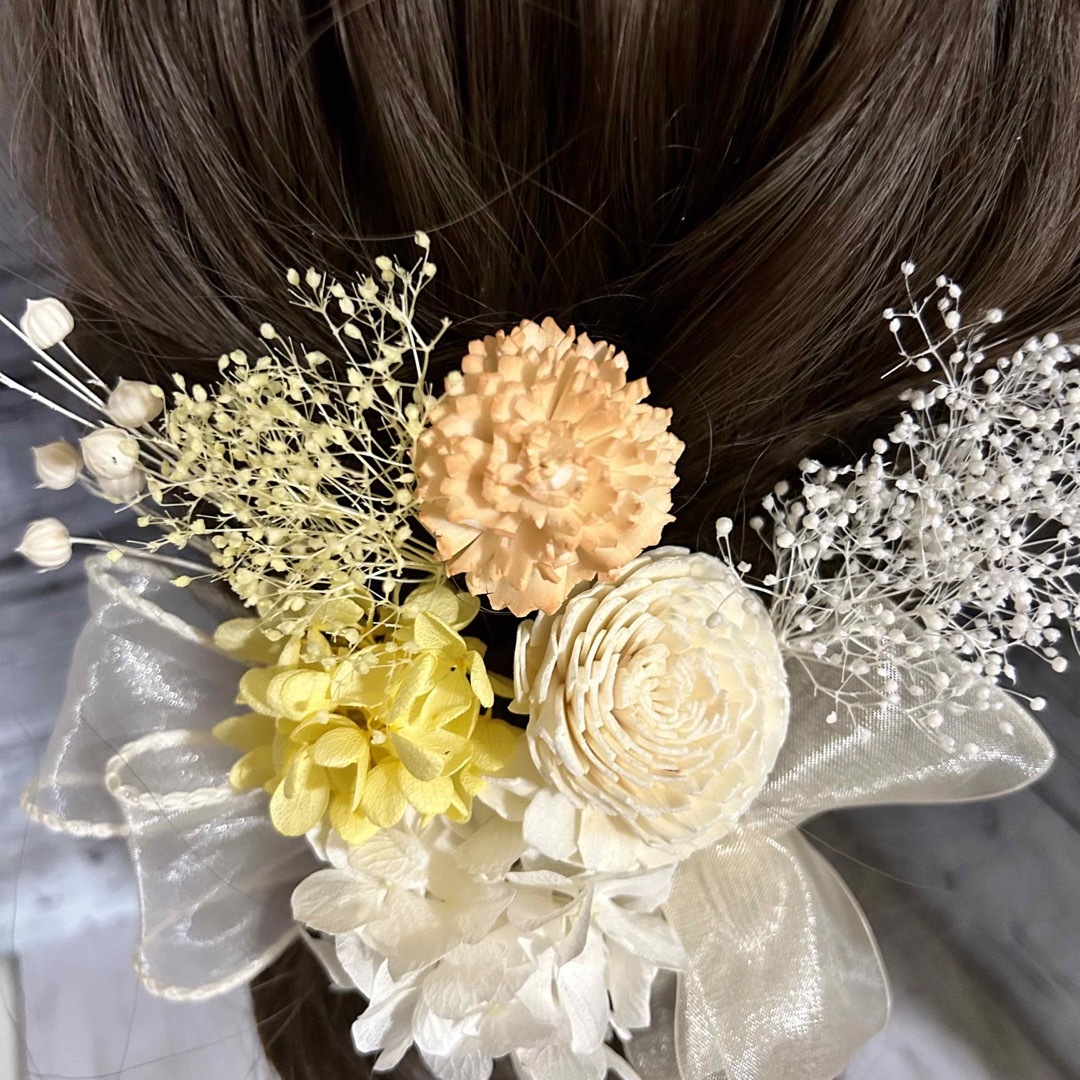 髪飾りドライフラワー和装＊袴ヘアピン卒業式結婚式成人式＊ヘアパーツ花飾り レディースのヘアアクセサリー(ヘアピン)の商品写真