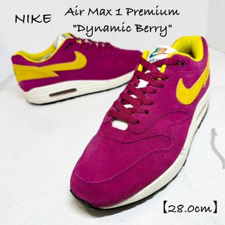 ナイキ(NIKE)の美品★NIKE★エアマックス1★ベリー★紫×黄系★875844-500★28cm(スニーカー)