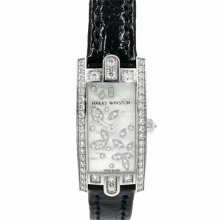 ハリーウィンストン(HARRY WINSTON)のHARRY WINSTON ハリーウィンストン 腕時計 アヴェニューC ミニ リリークラスター ダイヤモンド 750 18金 K18WG シェル文字盤 QZ AVCQHM16WW049 クオーツ K18ホワイトゴールド    レディース 美品【中古品】(腕時計)