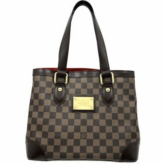 ルイヴィトン(LOUIS VUITTON)のLOUIS VUITTON ルイヴィトン トートバッグ ダミエ ハムステッドPM ハンドバッグ 肩掛け ブラウン 茶 鞄 かばん N51205    ゴールド金具 レディース【中古品】(トートバッグ)