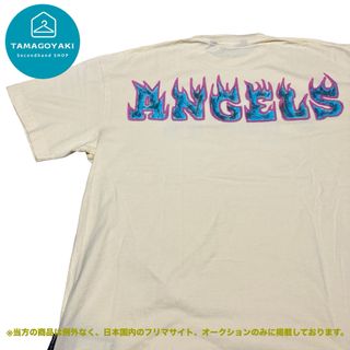 パームエンジェルス(PALM ANGELS)のパーム エンジェルス Tシャツ　センターロゴ　フレイムロゴ　新作　XL 超美品(Tシャツ/カットソー(半袖/袖なし))