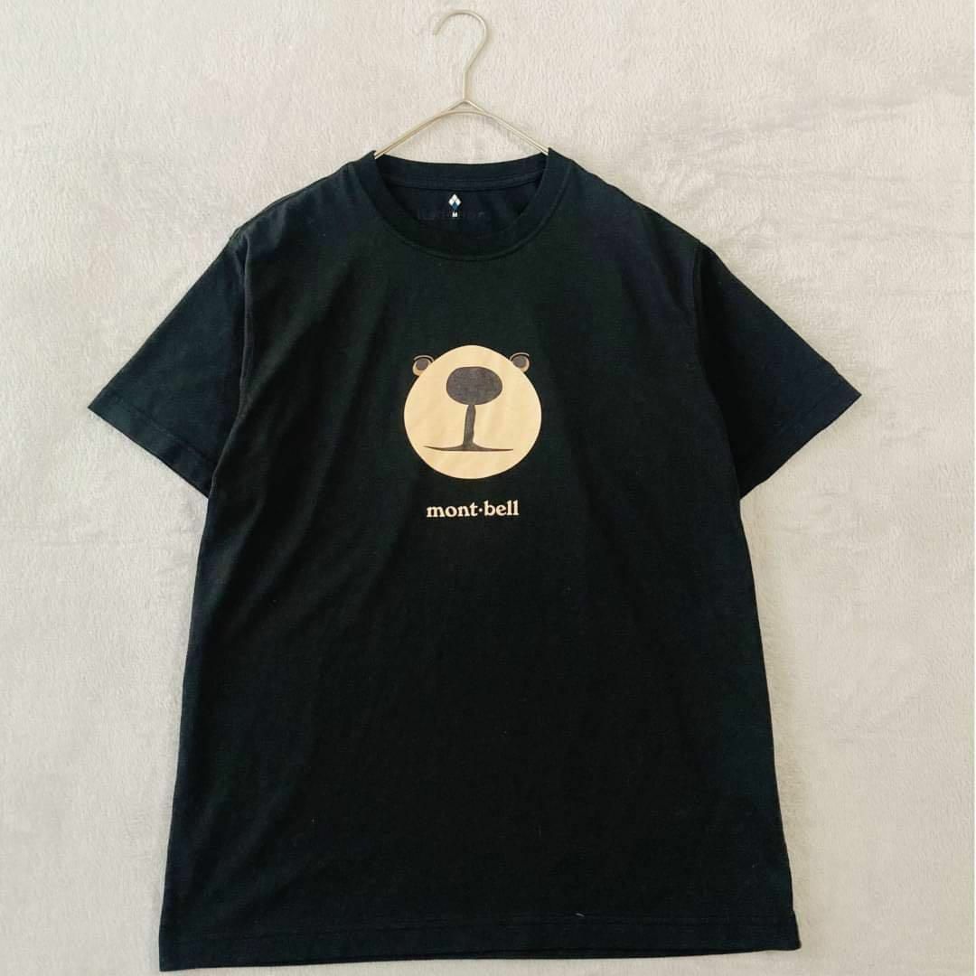 mont bell(モンベル)の【mont-bell】モンベル（M）Tシャツ プリント トップス ブラック 黒 レディースのトップス(Tシャツ(半袖/袖なし))の商品写真