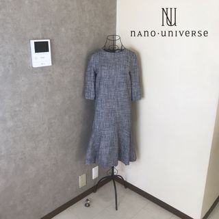 ナノユニバース(nano・universe)のナノユニバース♡1度着用　ツイードワンピース (ひざ丈ワンピース)