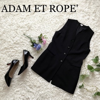 Adam et Rope' - 【極美品】アダムエロぺ　ノースリーブウールジャケット　ロング　ジレ