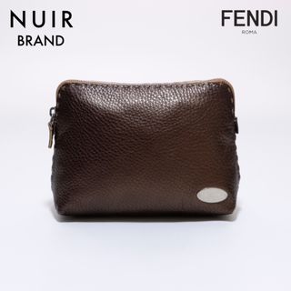 フェンディ(FENDI)のフェンディ FENDI ロゴ ポーチ レザー(ポーチ)