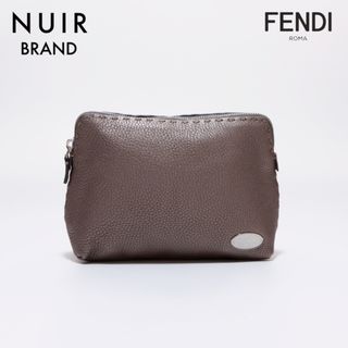 フェンディ(FENDI)のフェンディ FENDI ロゴ ポーチ レザー(ポーチ)