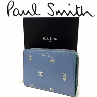 ポールスミス(Paul Smith)のPaul Smith ポールスミス ミックスドゥードゥル ラウンド 二つ折り財布(財布)