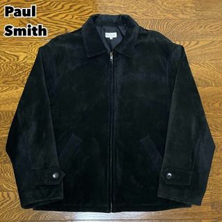 ポールスミス(Paul Smith)のPaul Smith 本革 スウェードジャケット ブラック 無地 豚革(レザージャケット)