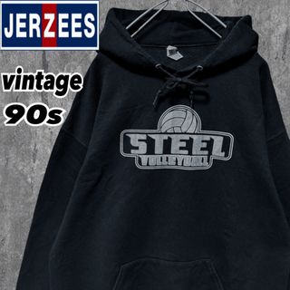 ジャージーズ(JERZEES)のJERZEES ジャージーズ スウェットパーカー チームロゴ カレッジロゴ 古着(パーカー)