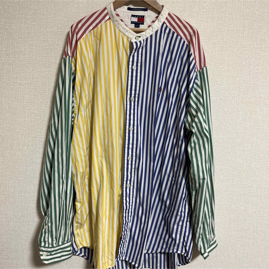 TOMMY HILFIGER(トミーヒルフィガー)のTOMMY HILFIGERトミーヒルフィガー　長袖シャツ　ストライプ　【XL】 メンズのトップス(シャツ)の商品写真