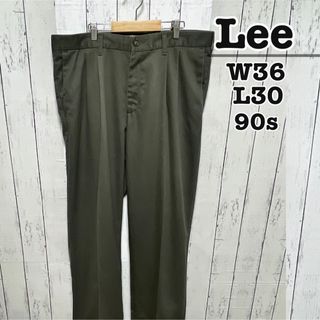 Lee - Lee　90s　チノパン　コットンパンツ　カーキグリーン　W36　USA古着