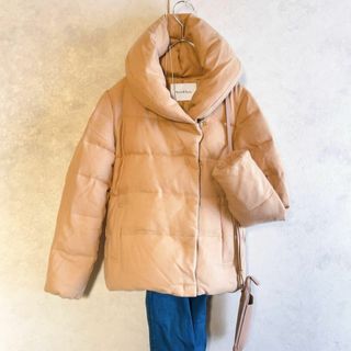 Spick & Span - 美品✨スピックアンドスパン　ショール　ダウンジャケット　ウール混　ベージュ　S