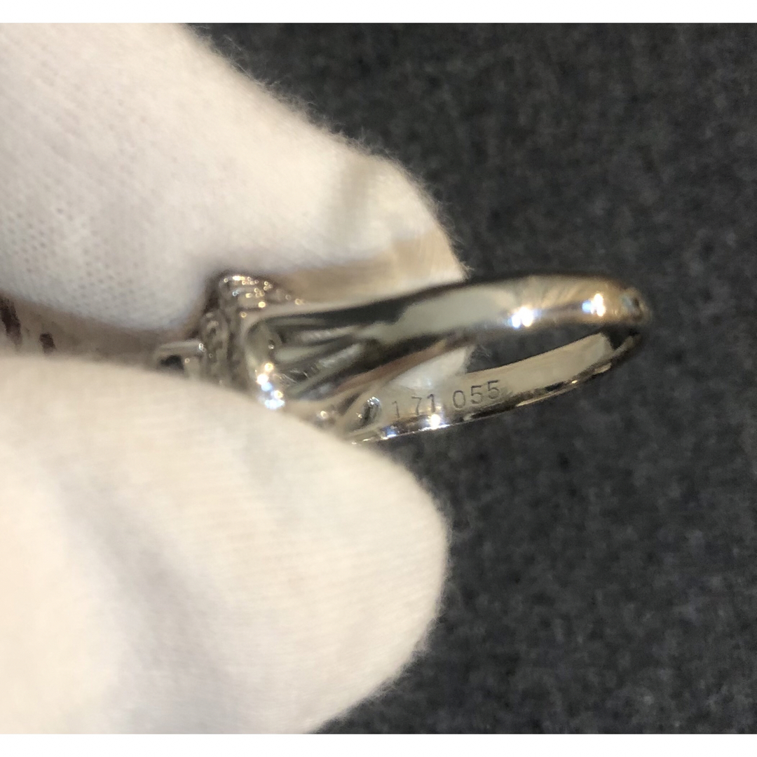 PT900サファイア ダイアモンドリング１５号美品 レディースのアクセサリー(リング(指輪))の商品写真