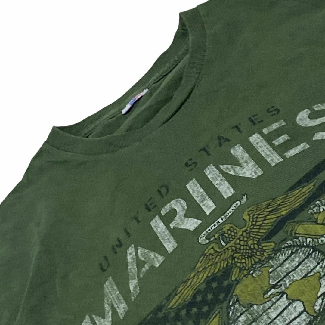 MILITARY(ミリタリー)のミリタリー U.S.MARINES 半袖Tシャツ 星条旗 海兵隊 紋章 z29 メンズのトップス(Tシャツ/カットソー(半袖/袖なし))の商品写真