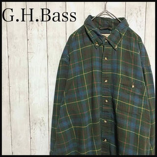 ジーエイチバス(G.H.BASS)のG.H.Bass 長袖フランネルチェックシャツBD 90s Z1147(シャツ)