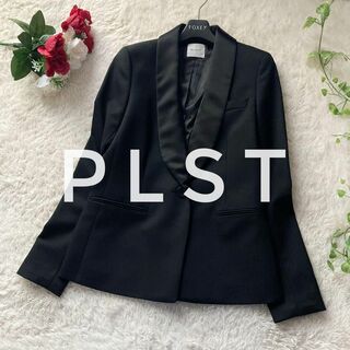 PLST - PLST　テーラードジャケット　タキシードカラー　フォーマル　1つボタン　黒　2