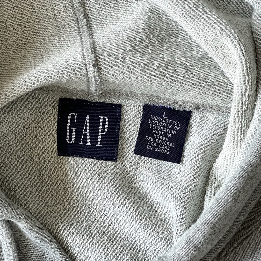 GAP(ギャップ)の90s OLD GAP ロゴ スウェットパーカー 紺タグ グレー メンズのトップス(パーカー)の商品写真