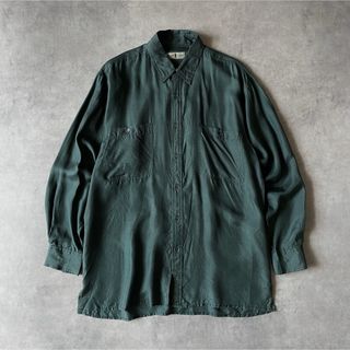 ヴィンテージ(VINTAGE)の90s ROBERT STOCK シルクシャツ グリーン(シャツ)