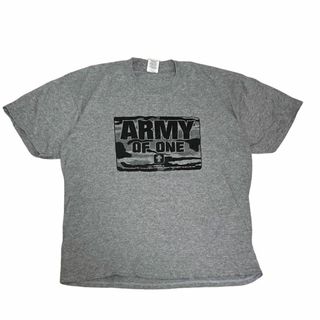 ミリタリー(MILITARY)のJERZEES 半袖Tシャツ ARMY OF ONE ミリタリー グレー z33(Tシャツ/カットソー(半袖/袖なし))