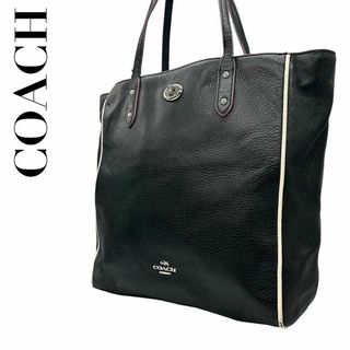 コーチ(COACH)のCOACH コーチ　s65　レザー　F12013 トートバッグ　黒　肩掛け(トートバッグ)