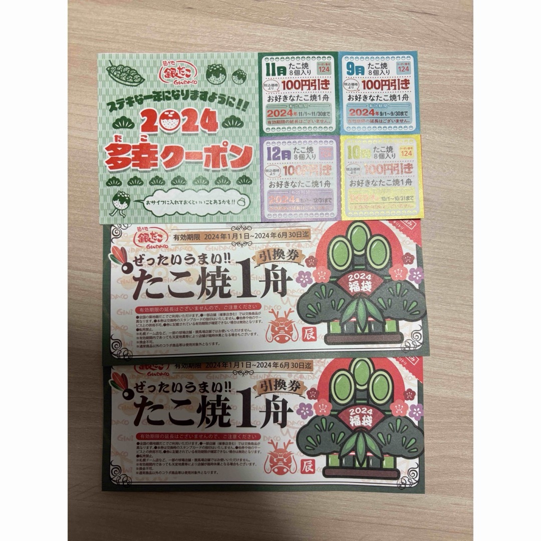 銀だこ回数券引換券2枚　クーポン付き エンタメ/ホビーのエンタメ その他(その他)の商品写真