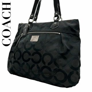 コーチ(COACH)のCOACH コーチ　s65　オプアート　黒　17937　トートバッグ　キャンバス(トートバッグ)