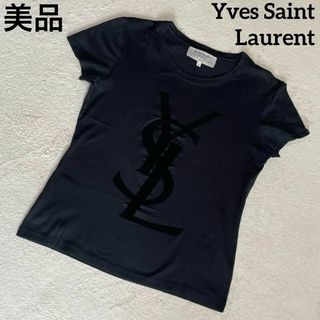 イヴサンローラン(Yves Saint Laurent)の【美品✨】☆イヴサンローラン☆Tシャツ☆YSL☆デカロゴ☆Sサイズ☆ブラック☆(Tシャツ(半袖/袖なし))