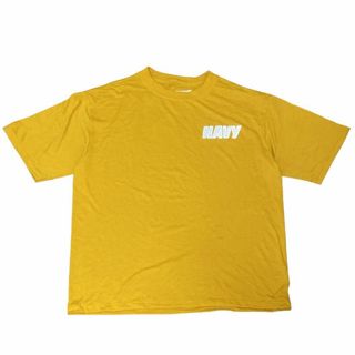 ミリタリー(MILITARY)のUSA製SOFFE ミリタリー U.S.NAVY 半袖Tシャツ イエローz34(Tシャツ/カットソー(半袖/袖なし))