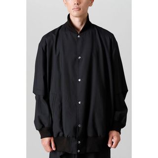 ヨウジヤマモト(Yohji Yamamoto)のヨウジヤマモト Ground Y 22AW ギャバジンタックウールブルゾン(ブルゾン)