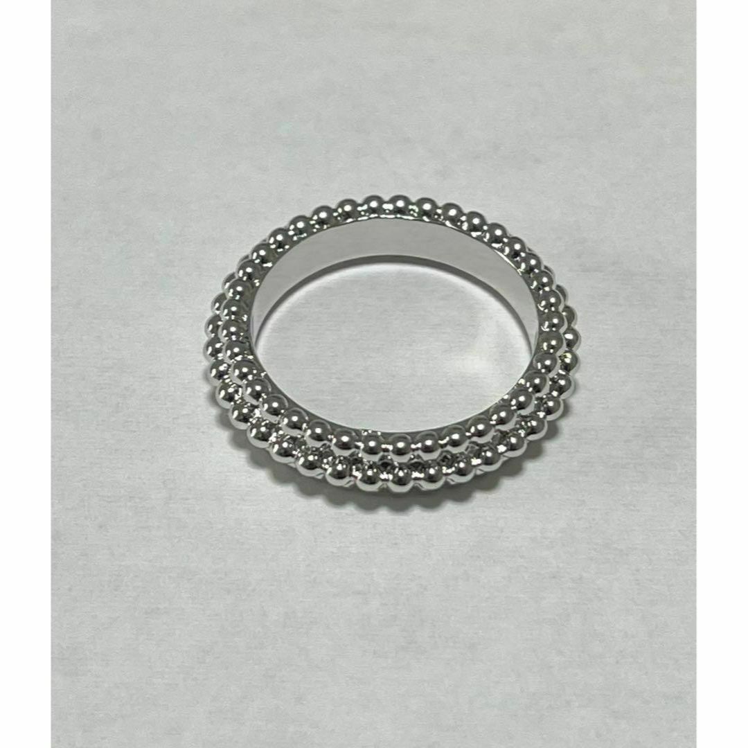 005a5①シルバーボールラインリング　指輪　韓国　海外　インスタ　アクセサリー レディースのアクセサリー(リング(指輪))の商品写真