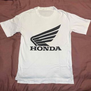 ジーユー(GU)のジーユー GU 企業物 HONDA ホンダ ビックロゴ Tシャツ ホワイト 白(Tシャツ/カットソー(半袖/袖なし))