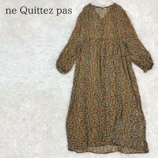 ヌキテパ(ne Quittez pas)のne Quittez pas ヌキテパ レーヨンフラワープリントワンピース(ロングワンピース/マキシワンピース)