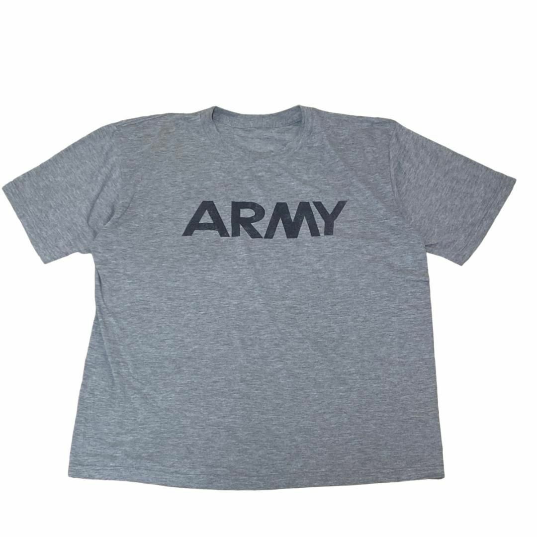 MILITARY(ミリタリー)のU.S.ARMY ミリタリー 半袖Tシャツ トレーニング グレーUS古着z37 メンズのトップス(Tシャツ/カットソー(半袖/袖なし))の商品写真