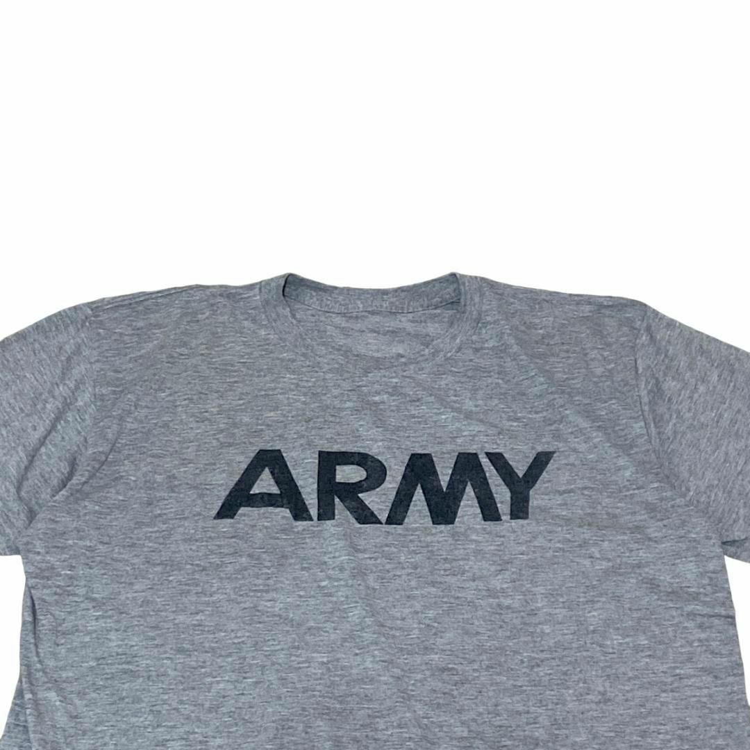 MILITARY(ミリタリー)のU.S.ARMY ミリタリー 半袖Tシャツ トレーニング グレーUS古着z37 メンズのトップス(Tシャツ/カットソー(半袖/袖なし))の商品写真