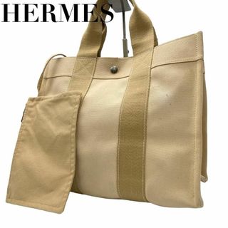 エルメス(Hermes)のHERMES　エルメス　S17　キャンバス　トートバッグ　ボラボラ　ベージュ(トートバッグ)