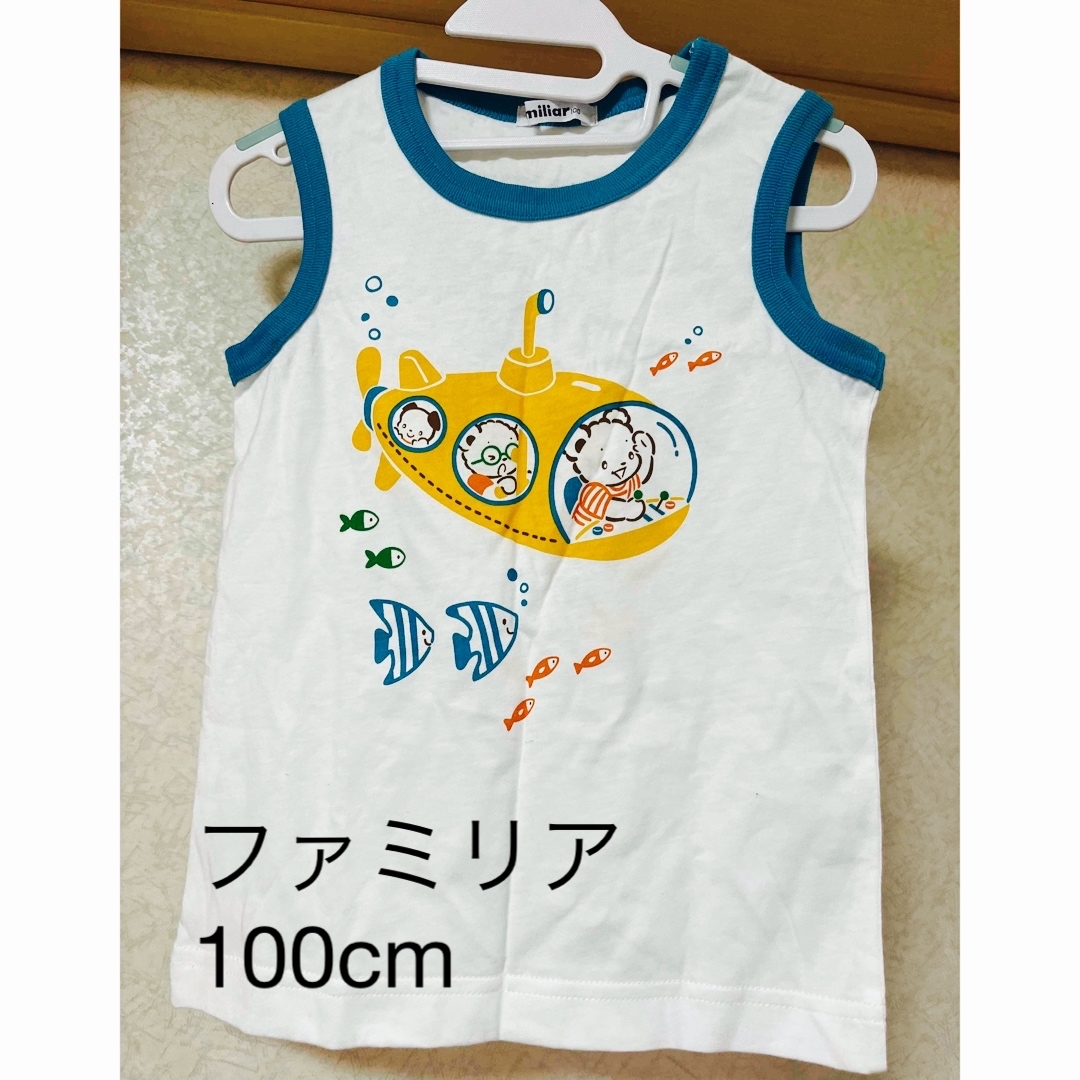 familiar(ファミリア)の【未着用】familiar タンクトップ 100cm キッズ/ベビー/マタニティのキッズ服男の子用(90cm~)(Tシャツ/カットソー)の商品写真