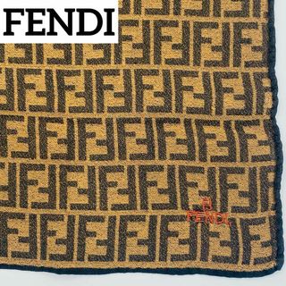 フェンディ(FENDI)の美品 ★FENDI★ ハンカチ ズッカ ブラウン ブラック(ハンカチ)