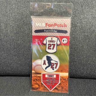 メジャーリーグベースボール(MLB)の【新品】マイクトラウト★エンゼルス✿パッチステッカー ✿ワッペン(記念品/関連グッズ)