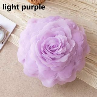 枕カバー 花 55 x 55 北欧　ピローケース  light purple(その他)