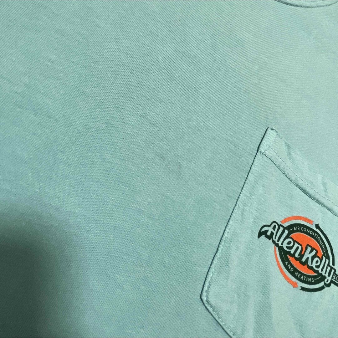 VINTAGE(ヴィンテージ)のComfort Colors　Tシャツ　ブルー　水色　胸ポケット　USA古着 メンズのトップス(Tシャツ/カットソー(半袖/袖なし))の商品写真