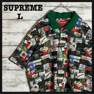 シュプリーム(Supreme)の【超人気デザイン】シュプリーム☆人気総柄ポロシャツ☆人気Lサイズ　人気カラー(ポロシャツ)