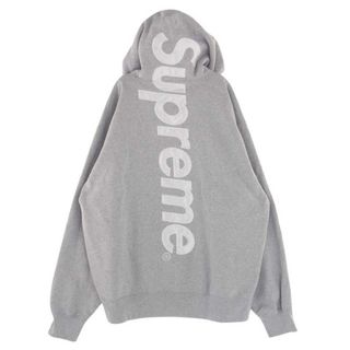 シュプリーム(Supreme)のSupreme シュプリーム パーカー 22AW Satin Applique Hooded Sweatshirt サテン アップリケ スウェットプルオーバーパーカー フーディ グレー グレー系 XXL【美品】【中古】(パーカー)